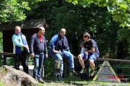 Rallye Český Krumlov: Přeskupení v Jelení zahradě v Českém Krumlově
